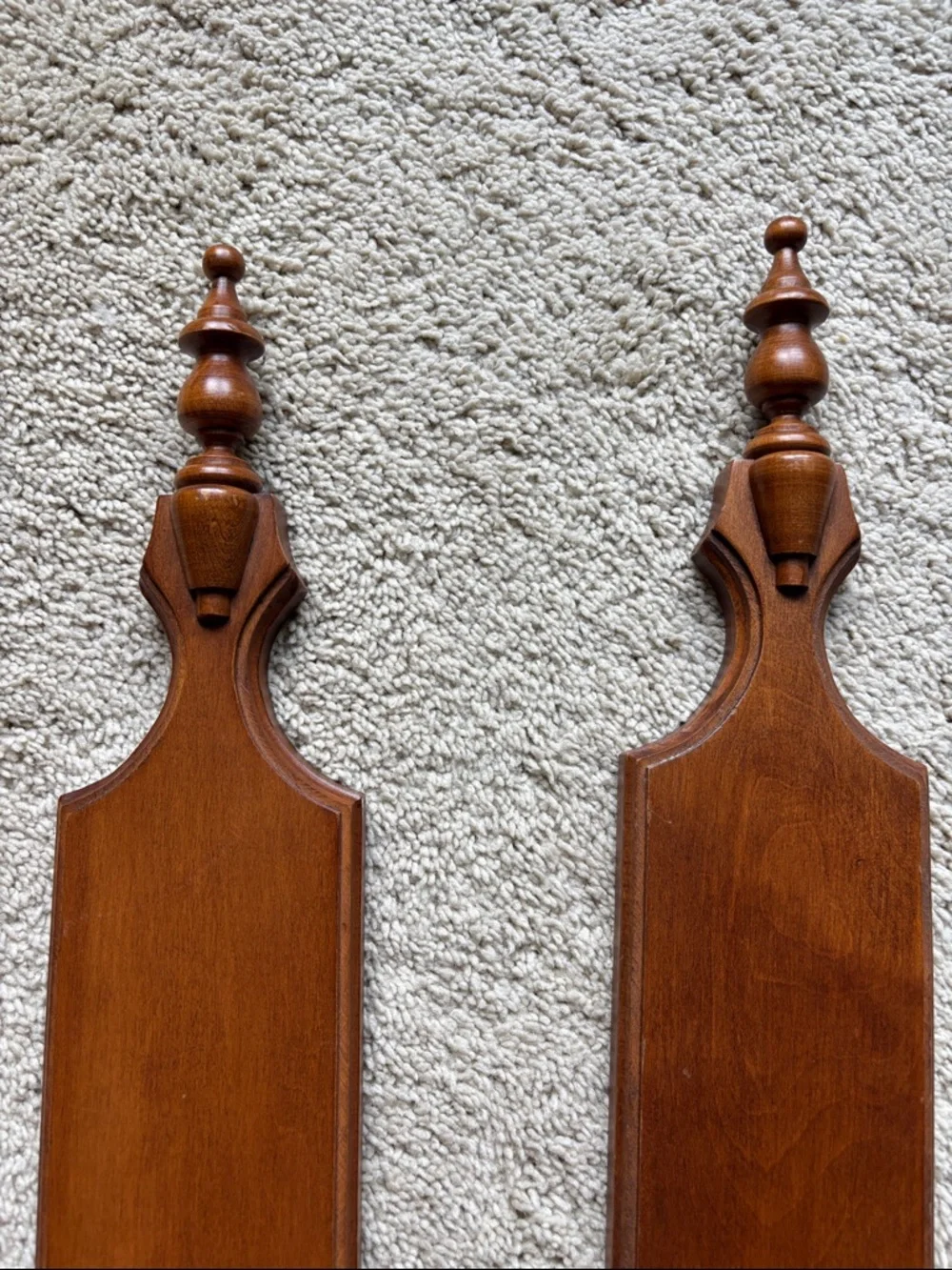 Vintage MCM Tell City Wood Wall‎ Candle Holders Sconces Mid Century Modern Set